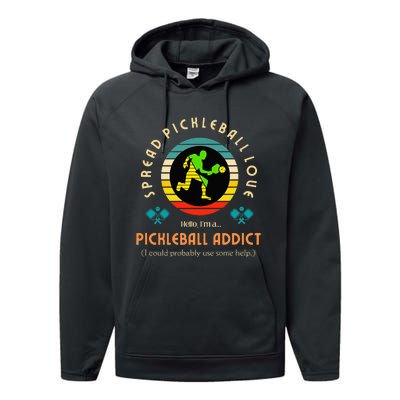 Cool Pickleball Art For Paddle Pickleball Player Performance Fleece Hoodie