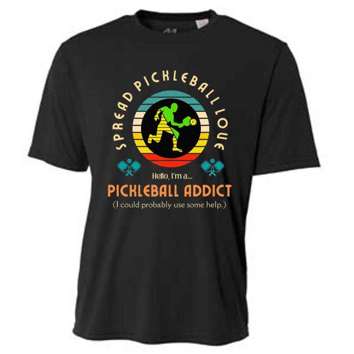 Cool Pickleball Art For Paddle Pickleball Player Cooling Performance Crew T-Shirt