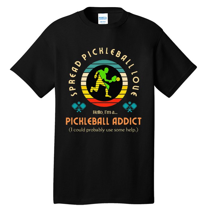 Cool Pickleball Art For Paddle Pickleball Player Tall T-Shirt