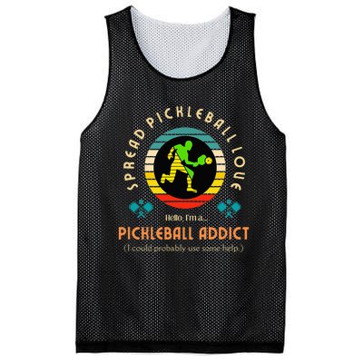 Cool Pickleball Art For Paddle Pickleball Player Mesh Reversible Basketball Jersey Tank