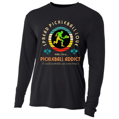 Cool Pickleball Art For Paddle Pickleball Player Cooling Performance Long Sleeve Crew