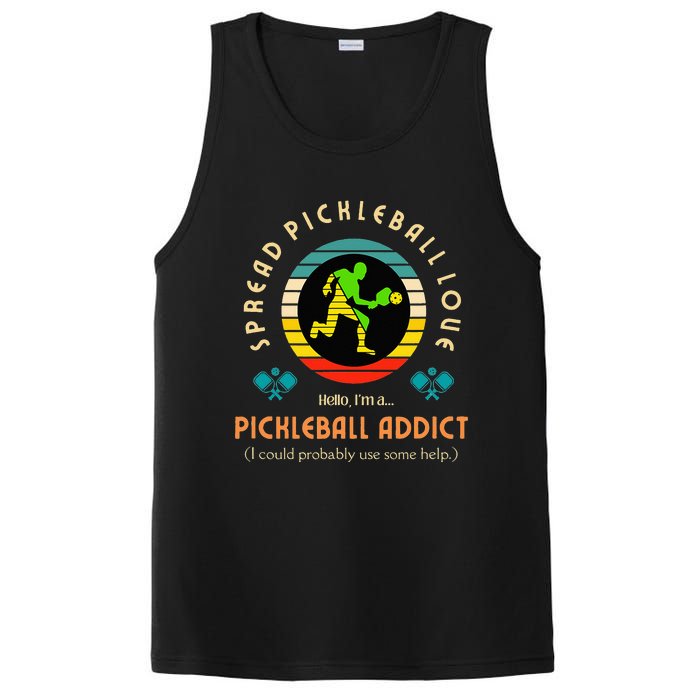 Cool Pickleball Art For Paddle Pickleball Player PosiCharge Competitor Tank