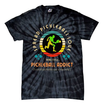 Cool Pickleball Art For Paddle Pickleball Player Tie-Dye T-Shirt