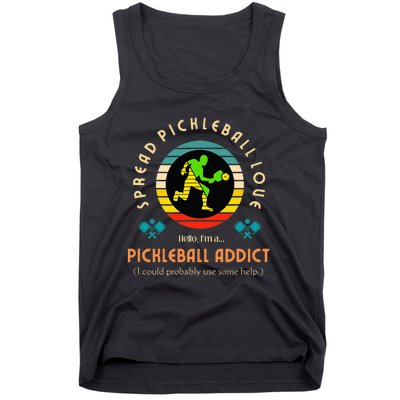 Cool Pickleball Art For Paddle Pickleball Player Tank Top