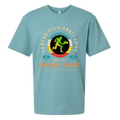 Cool Pickleball Art For Paddle Pickleball Player Sueded Cloud Jersey T-Shirt