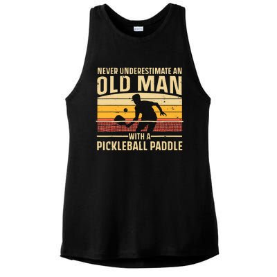 Cool Pickleball Art For Paddle Pickleball Player Ladies PosiCharge Tri-Blend Wicking Tank