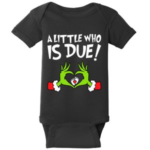 Christmas Pregnancy A Little Who Is Due Baby Bodysuit