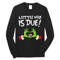 Christmas Pregnancy A Little Who Is Due Long Sleeve Shirt