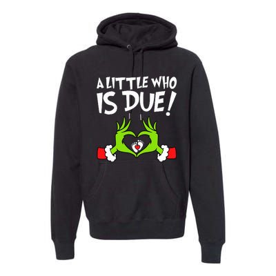 Christmas Pregnancy A Little Who Is Due Premium Hoodie