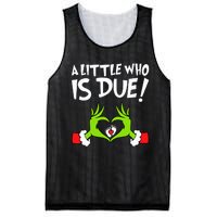 Christmas Pregnancy A Little Who Is Due Mesh Reversible Basketball Jersey Tank