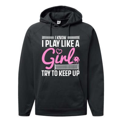 Cool Pickleball Art For Wo Girls Player Pickleball Lover Performance Fleece Hoodie