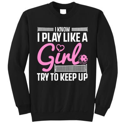 Cool Pickleball Art For Wo Girls Player Pickleball Lover Sweatshirt