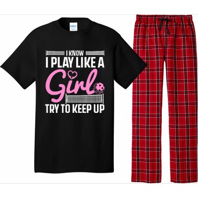 Cool Pickleball Art For Wo Girls Player Pickleball Lover Pajama Set