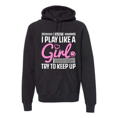 Cool Pickleball Art For Wo Girls Player Pickleball Lover Premium Hoodie