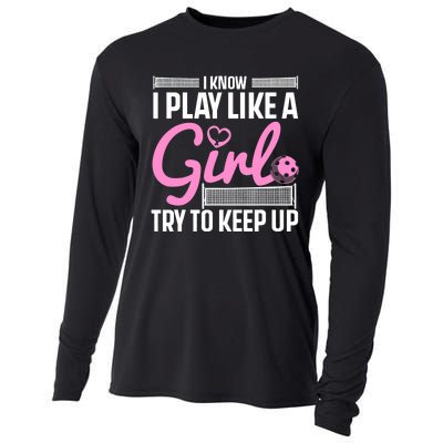 Cool Pickleball Art For Wo Girls Player Pickleball Lover Cooling Performance Long Sleeve Crew