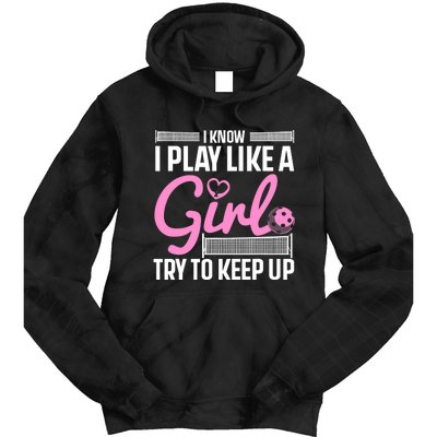 Cool Pickleball Art For Wo Girls Player Pickleball Lover Tie Dye Hoodie