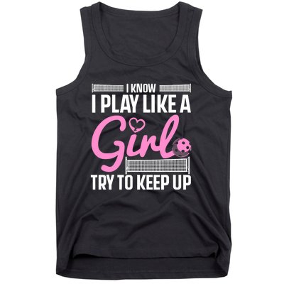 Cool Pickleball Art For Wo Girls Player Pickleball Lover Tank Top