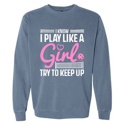 Cool Pickleball Art For Wo Girls Player Pickleball Lover Garment-Dyed Sweatshirt