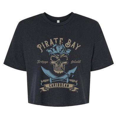 Caribbean Pirate And Saber Pirate Costume Bella+Canvas Jersey Crop Tee