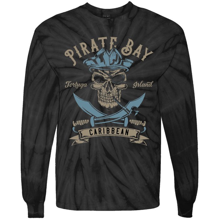 Caribbean Pirate And Saber Pirate Costume Tie-Dye Long Sleeve Shirt