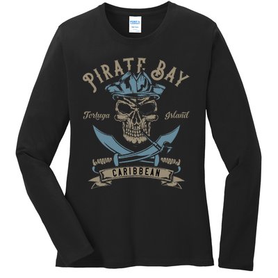 Caribbean Pirate And Saber Pirate Costume Ladies Long Sleeve Shirt