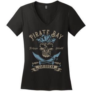 Caribbean Pirate And Saber Pirate Costume Women's V-Neck T-Shirt