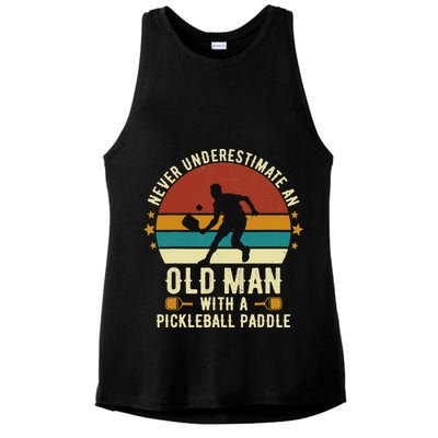 Cool Pickleball Art For Paddle Pickleball Player Ladies PosiCharge Tri-Blend Wicking Tank