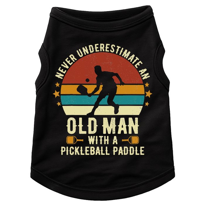 Cool Pickleball Art For Paddle Pickleball Player Doggie Tank