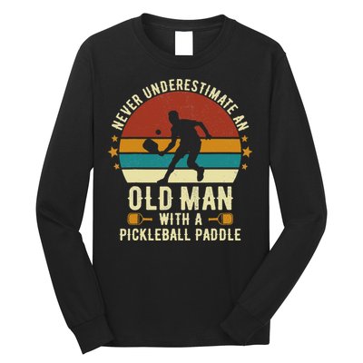 Cool Pickleball Art For Paddle Pickleball Player Long Sleeve Shirt