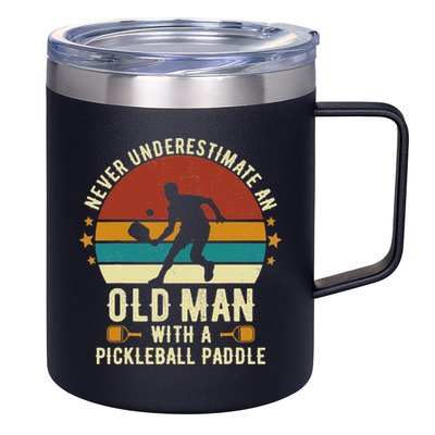 Cool Pickleball Art For Paddle Pickleball Player 12oz Stainless Steel Coffee Mug