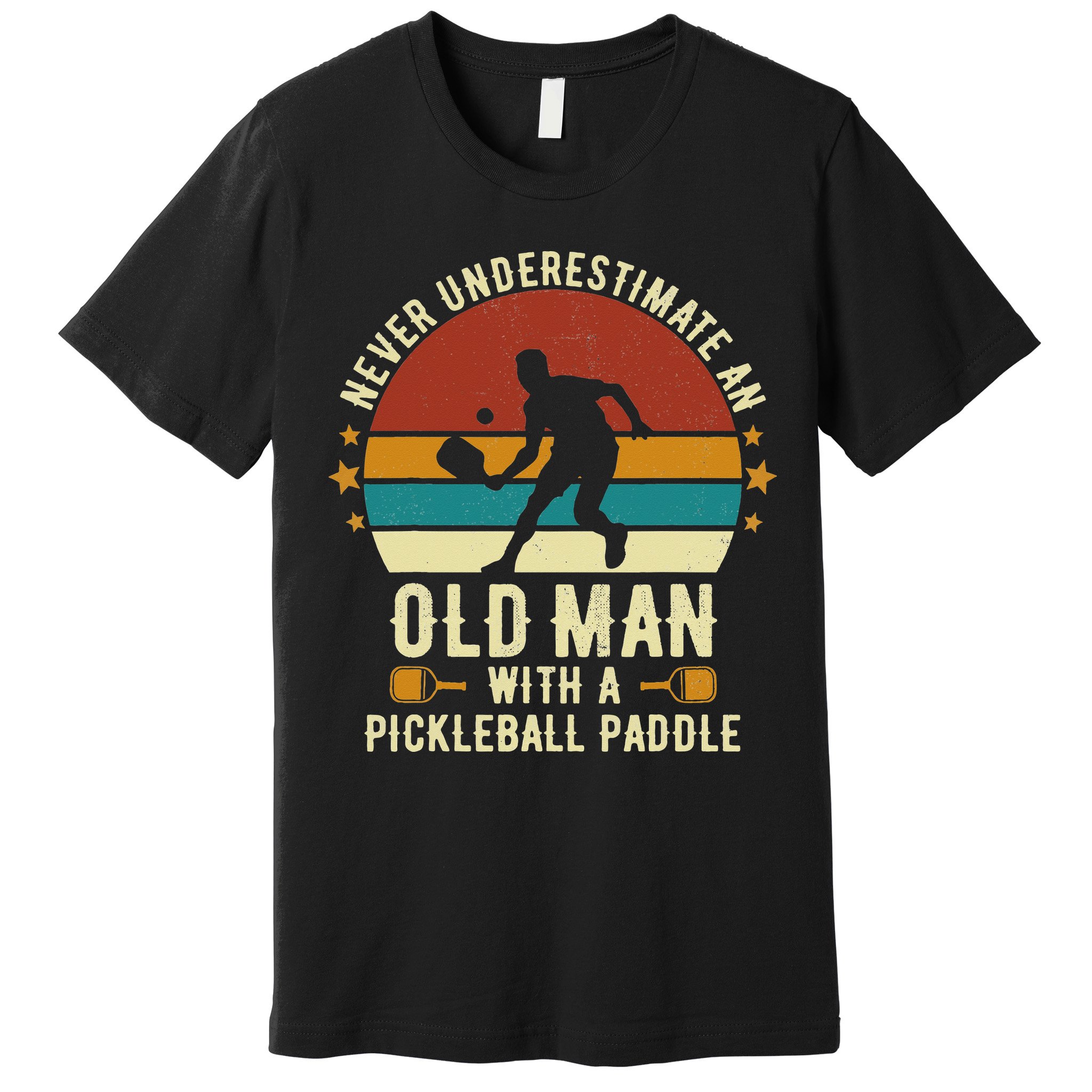 Cool Pickleball Art For Paddle Pickleball Player Premium T-Shirt