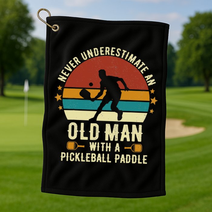 Cool Pickleball Art For Paddle Pickleball Player Golf Towel