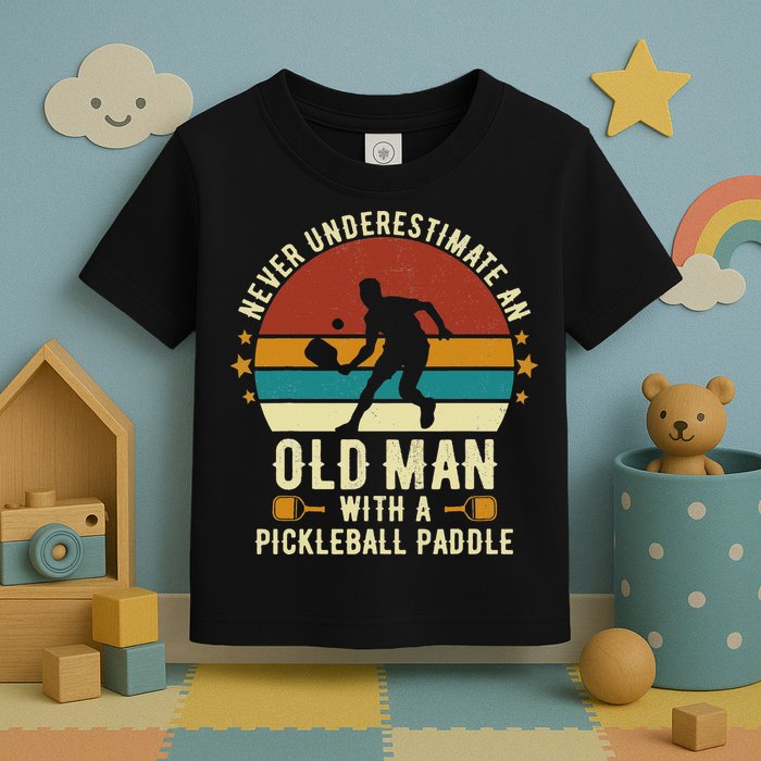 Cool Pickleball Art For Paddle Pickleball Player Toddler T-Shirt