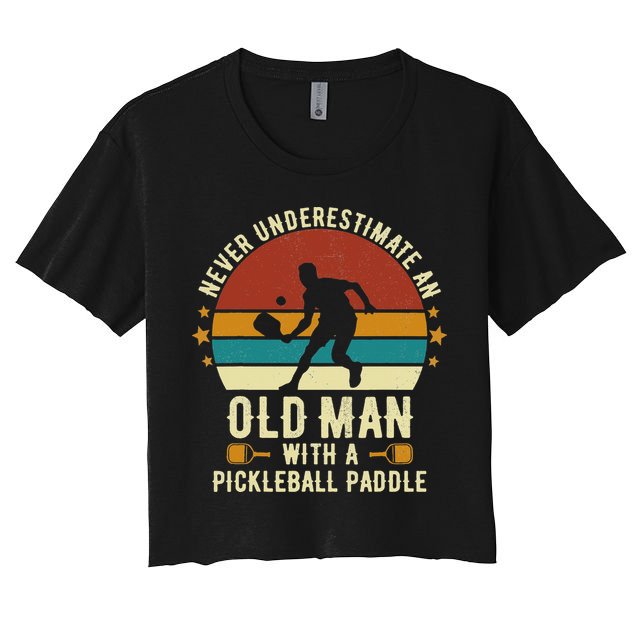 Cool Pickleball Art For Paddle Pickleball Player Crop Top