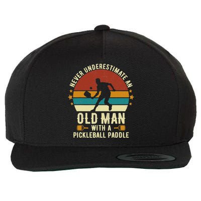 Cool Pickleball Art For Paddle Pickleball Player Wool Snapback Cap