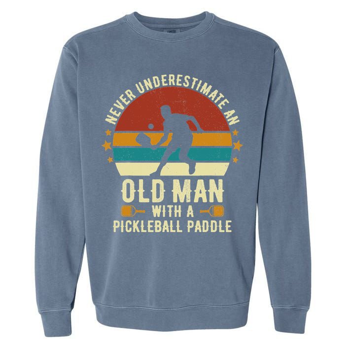 Cool Pickleball Art For Paddle Pickleball Player Garment-Dyed Sweatshirt