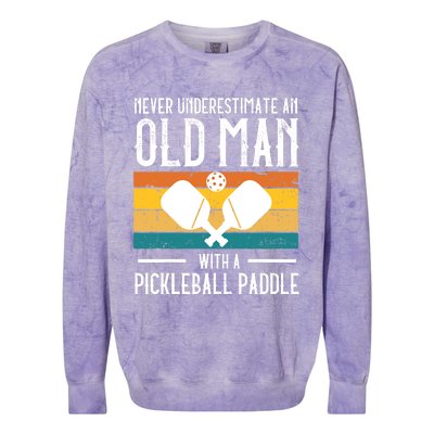 Cool Pickleball Art For Paddle Pickleball Player Colorblast Crewneck Sweatshirt