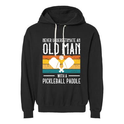 Cool Pickleball Art For Paddle Pickleball Player Garment-Dyed Fleece Hoodie