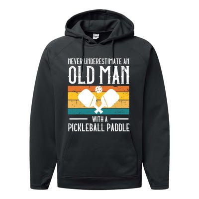 Cool Pickleball Art For Paddle Pickleball Player Performance Fleece Hoodie