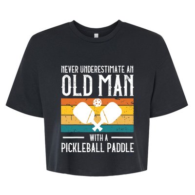 Cool Pickleball Art For Paddle Pickleball Player Bella+Canvas Jersey Crop Tee