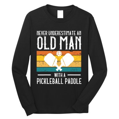 Cool Pickleball Art For Paddle Pickleball Player Long Sleeve Shirt