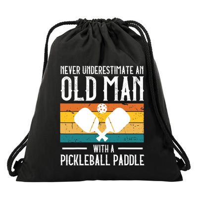 Cool Pickleball Art For Paddle Pickleball Player Drawstring Bag