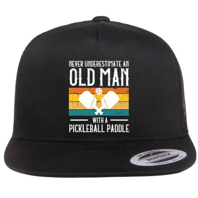 Cool Pickleball Art For Paddle Pickleball Player Flatbill Hat