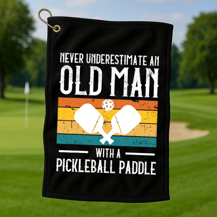 Cool Pickleball Art For Paddle Pickleball Player Golf Towel