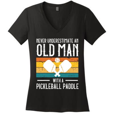 Cool Pickleball Art For Paddle Pickleball Player Women's V-Neck T-Shirt