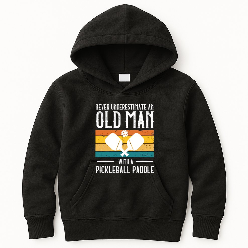 Cool Pickleball Art For Paddle Pickleball Player Kids Hoodie