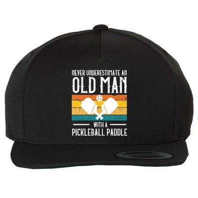 Cool Pickleball Art For Paddle Pickleball Player Wool Snapback Cap
