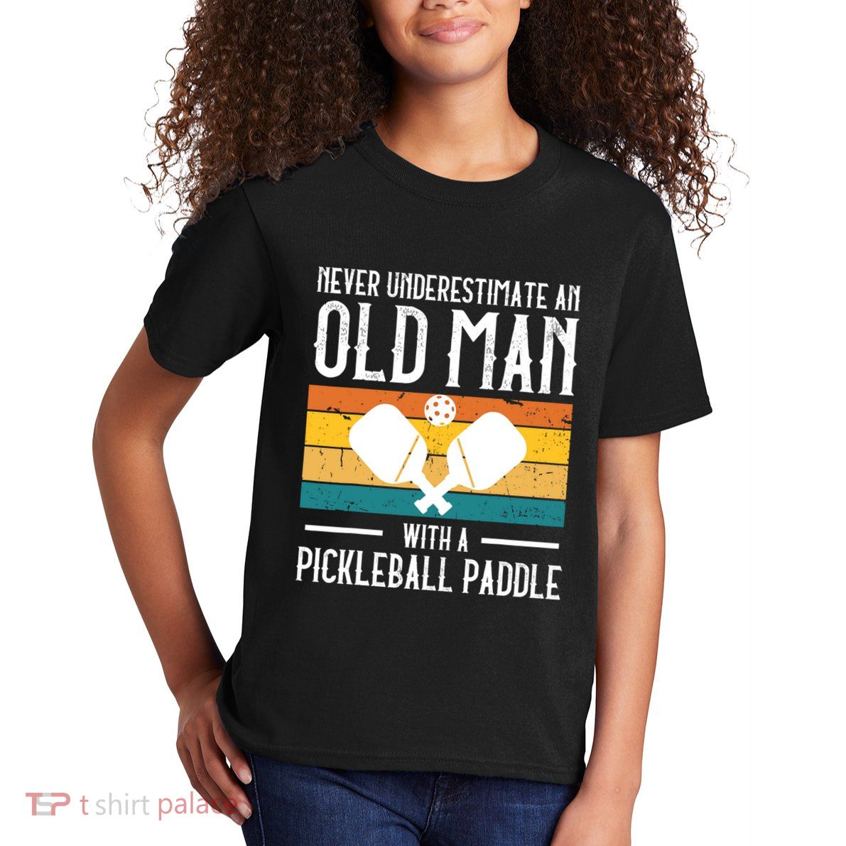 Cool Pickleball Art For Paddle Pickleball Player Kids T-Shirt