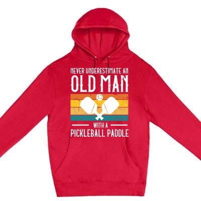 Cool Pickleball Art For Paddle Pickleball Player Premium Pullover Hoodie