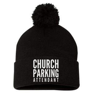 Church Parking Attendant Pom Pom 12in Knit Beanie